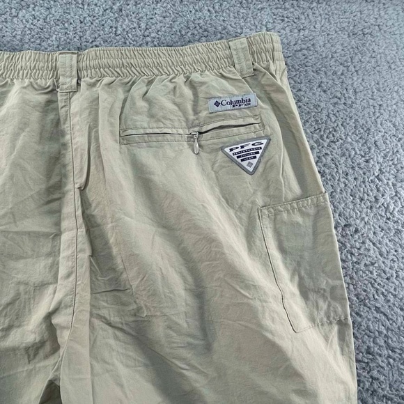 Columbia PFG Pants Mens Large Tan Convertible Outdoors Fishing Hiking Lined - Picture 4 of 14